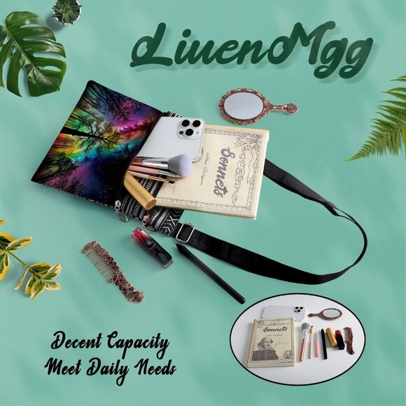 Ethnic Pattern Crossbody Bag Small Phone Wallet Organizer Adjustable Strap - Picture 7 of 7